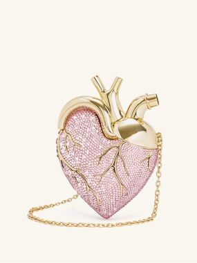 JW PEI Maren Artificial Crystal Heart Shaped Bag - Pink